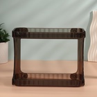 Органайзер для хранения, 2 секции, 28×14.5×21.5 см, чёрный, полупрозрачный - Фото 4