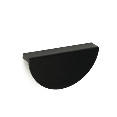 Ручка-скоба CAPPIO H003BL полукруглая, алюминий, L=110 мм, м/о 64 мм, чёрная