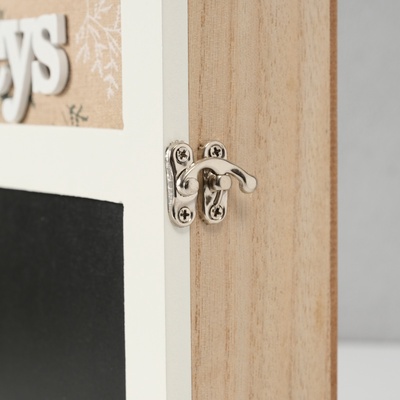 Ключница настенная «Двухэтажный дом с цветами», дерево, 6 крючков, 6×20×27.5 см