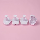 Плунжеры кондитерские Доляна «Зимняя сказка», набор 4 шт., новогодние, пластик, белые - Фото 3