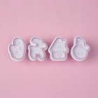 Плунжеры кондитерские Доляна «Зимняя сказка», набор 4 шт., новогодние, пластик, белые - Фото 4