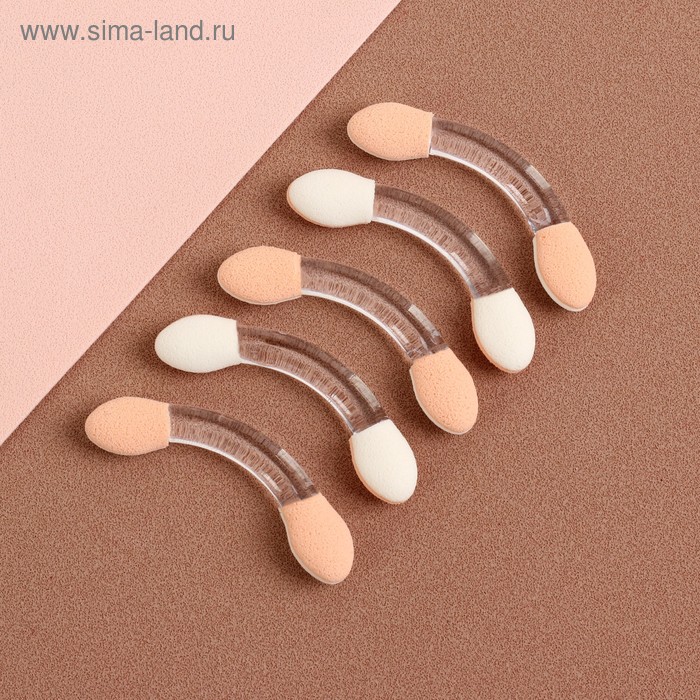 Набор аппликаторов «Бумеранг», двусторонние, 5 шт, 4,5 см, цвет прозрачный - Фото 1