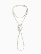 Бусы многослойные «Жемчуг», шар 4+8, цвет белый в серебре 150 см - фото 809608752