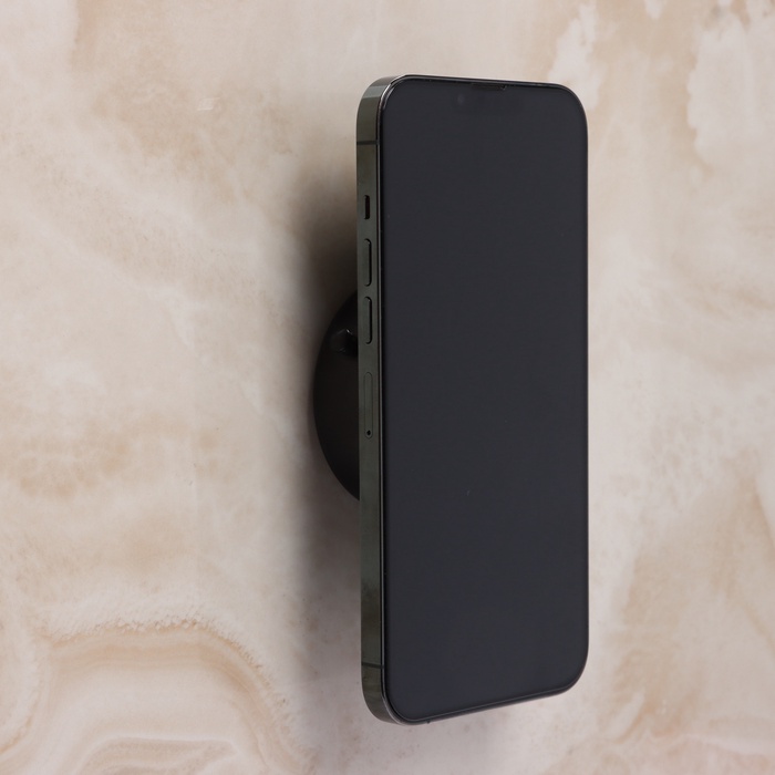 Магнитный держатель для телефона в автомобиль, металл, чёрный, автоматический - Фото 1