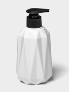 Дозатор для мыла «Грани», 350 мл, пластик, 7.8×7.8×15.5 см, белый - Фото 1