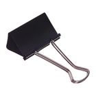 Набор зажимов для бумаг черных 60 мм 2 штуки в пакете - Фото 3