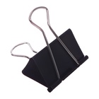 Набор зажимов для бумаг черных 60 мм 2 штуки в пакете - Фото 4