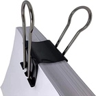 Набор зажимов для бумаг черных 60 мм 2 штуки в пакете - Фото 5