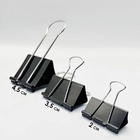 Набор зажимов для бумаг черных 60 мм 2 штуки в пакете - Фото 6