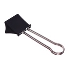 Зажим для бумаг черный 60 мм большой 20×6×4.5 см в пакете 10777485