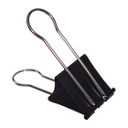 Зажим для бумаг черный 60 мм большой 20×6×4.5 см в пакете 10777485