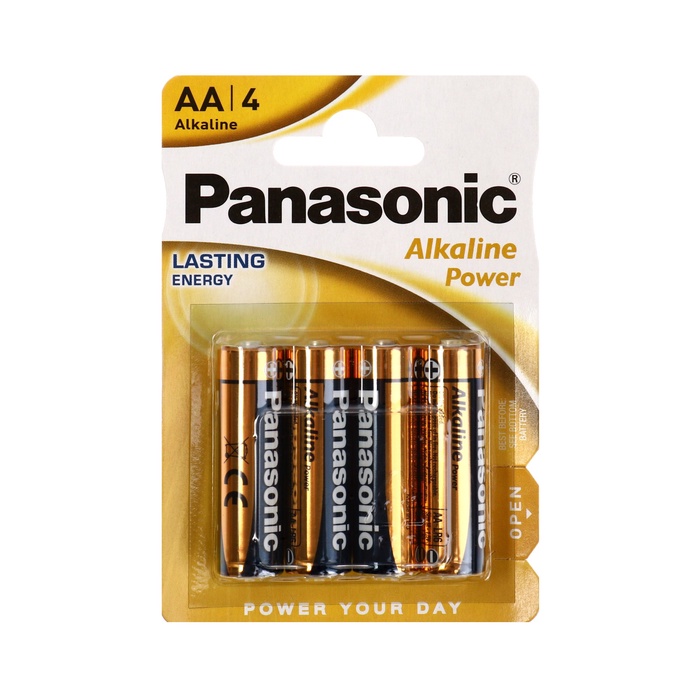 Батарейка алкалиновая Panasonic Alkaline Power, AA, LR6-4BL, 1.5 В, блистер, 4 шт. - Фото 1