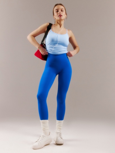 Легинсы женские спортивные ONLYTOP Base, размер 46 (L), синие