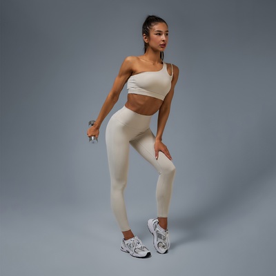 Легинсы женские спортивные ONLYTOP Base, размер 44 (M), бежевые