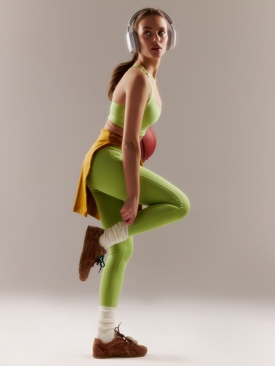 Легинсы женские спортивные ONLYTOP Sculpt, размер 46 (L), зелёные