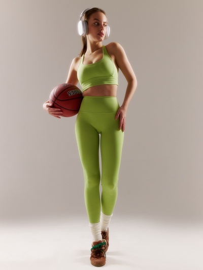 Легинсы женские спортивные ONLYTOP Sculpt, размер 46 (L), зелёные