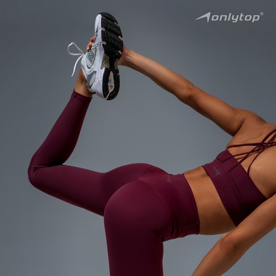 Легинсы спортивные женские ONLYTOP Sculpt, размер L, сливовые