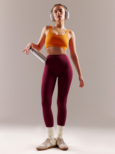 Легинсы женские спортивные ONLYTOP Sculpt, размер 42 (S), цвет сливовый