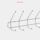Вешалка настенная Доляна «Блеск», 6 двойных крючков, 47.5×13.5×6 см, хромированная - Фото 4