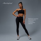 Топ спортивный женский ONLYTOP Asymmetry, размер 46 (L), чёрный - Фото 5