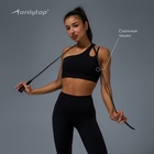 Топ спортивный женский ONLYTOP Asymmetry, размер 44 (M), чёрный - Фото 4