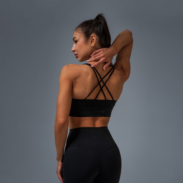 Топ спортивный ONLYTOP Sculpt, размер L, чёрный