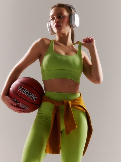 Топ спортивный ONLYTOP Sculpt, размер S, зелёный