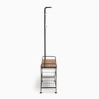 Прихожая напольная «Клик Мебель. София», с обувницей, с крючками, 1841×345×721 мм, цвет рустик браун/чёрный - Фото 3