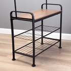 Прихожая напольная «Клик Мебель. София», с обувницей, с крючками, 1841×345×721 мм, цвет рустик браун/чёрный - Фото 9