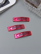 Заколки для волос QF «Хэдли», набор 3 шт., прямой, 5 см, розовые - Фото 3