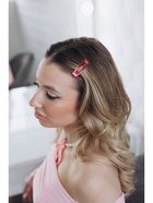 Заколки для волос QF «Хэдли», набор 3 шт., прямой, 5 см, розовые - Фото 4