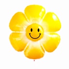 Воздушный шар полимерный 38" «Ромашка градиент», фигура, жёлтый - Фото 1