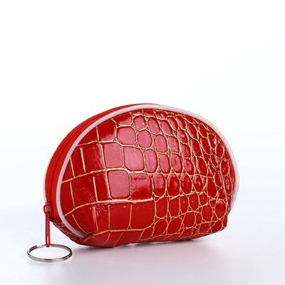 Кошелёк-монетница на молнии, 12×3.5×8.5 см, с тиснением, МИКС