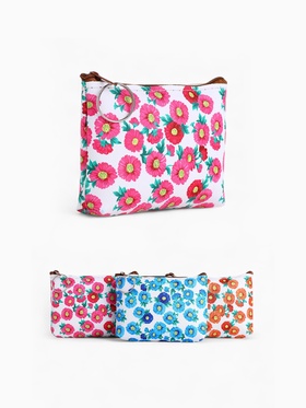 МИКС/белый/разноцветные цветы