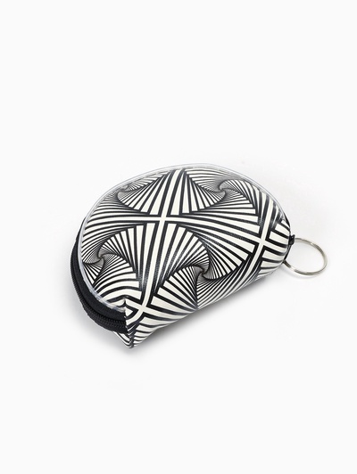 Кошелёк-монетница на молнии 9.5×3×7.5 см, с монохромным принтом, МИКС