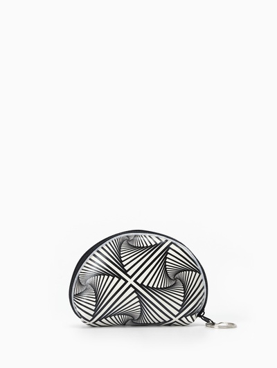 Кошелёк-монетница на молнии 9.5×3×7.5 см, с монохромным принтом, МИКС