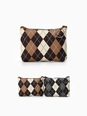 Кошелёк-монетница на молнии 11.5?2.5?8 см, в клетку, МИКС (комплект 2 шт)