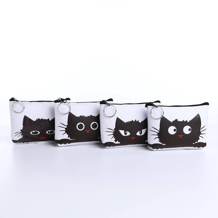 Кошелёк детский «Котики», маленький, монетница, МИКС - Фото 1