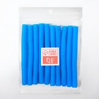 Бигуди «Бумеранг», d = 1 см, 15 см, 10 шт., цвет голубой - Фото 4