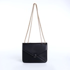 Сумка женская мессенджер на магните, 20×6×13 см, чёрная - Фото 12