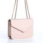 Сумка женская мессенджер на магните, 20×6×13 см, бежевая - Фото 8