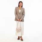 Сумка женская мессенджер на магните, 20×6×13 см, бежевая - Фото 5