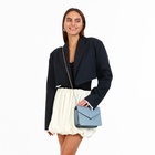 Сумка женская мессенджер на магните, 20×6×13 см, голубая - Фото 3