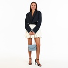 Сумка женская мессенджер на магните, 20×6×13 см, голубая - Фото 2