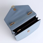 Сумка женская мессенджер на магните, 20×6×13 см, голубая - Фото 4