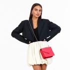 Сумка женская мессенджер на магните, 20×6×13 см, розовая - Фото 2