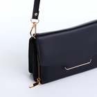 Сумка женская мессенджер на магнитах, 20×4×13 см, чёрная - Фото 9