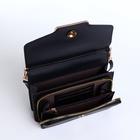 Сумка женская мессенджер на магнитах, 20×4×13 см, чёрная - Фото 4