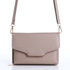 Сумка женская мессенджер на магнитах, 20×4×13 см, серая - Фото 12