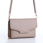 Сумка женская мессенджер на магнитах, 20×4×13 см, серая - Фото 8